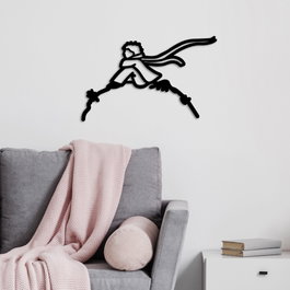 Wallity The Little Prince 2 Accesorio de Pared de Metal Negro